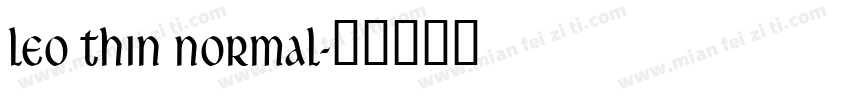 Leo Thin Normal字体转换